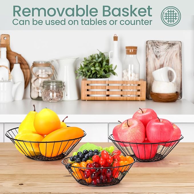 2 Pack 3-tier Hanging Fruit Basket - Image 5