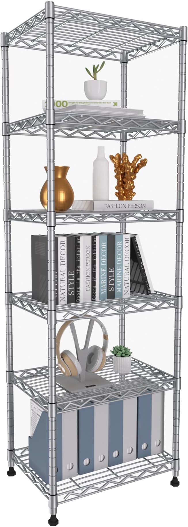 GIOTORENT 6-Tier Storage Shelves Standing Shelving Metal Units, Adjustable by GIOTORENT