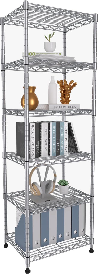 GIOTORENT 6-Tier Storage Shelves Standing Shelving Metal Units, Adjustable by GIOTORENT