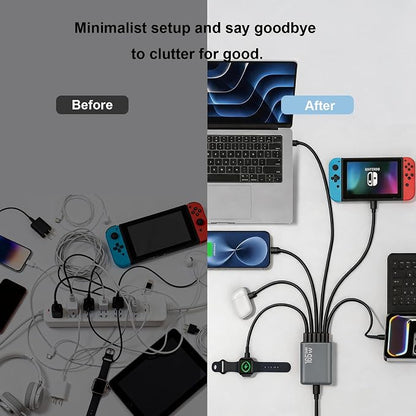 165W GaN USB C Charging Station, 6 Port Desktop Charger - Image 6