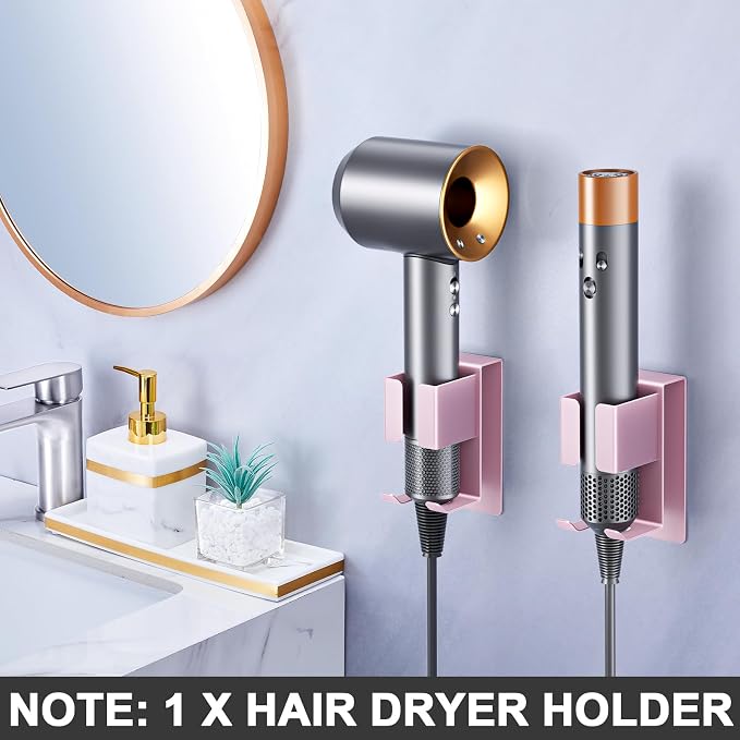 Hair Straightener Holder Wall Mounted Blow Dryer Holder, Blow Dryer and Curling - Image 2