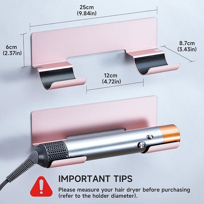 2 PCS Hair Straightener Holder Wall Mount Curling Iron Holder, Hair Dryer - Image 9