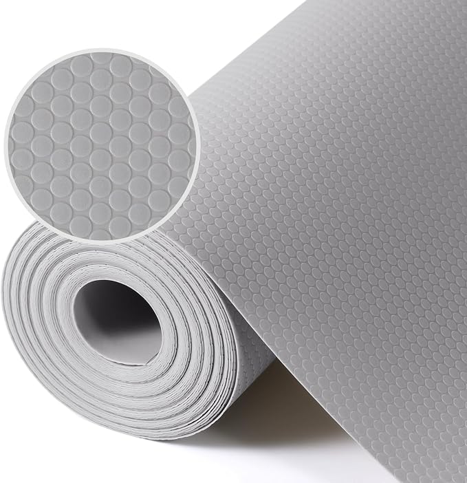 Light Gray Shelf Liners for Kitchen Cabinets Non Adhesive Drawer Liner for by StaHom