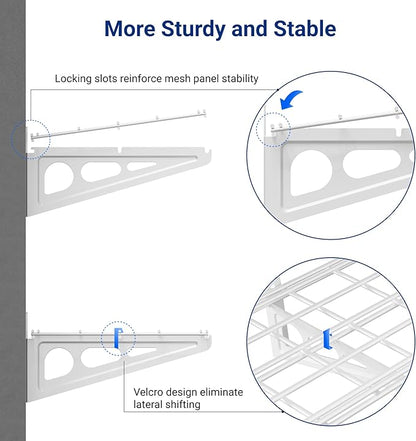 FLEXIMOUNTS 2-Pack 1x4ft 12-inch-by-48-inch Wall Shelf Garage Storage Rack Wall - Image 4