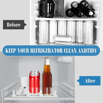 asika Drink Organizer for Fridge, Adjustable Width Soda Can Dispenser for - Image 6