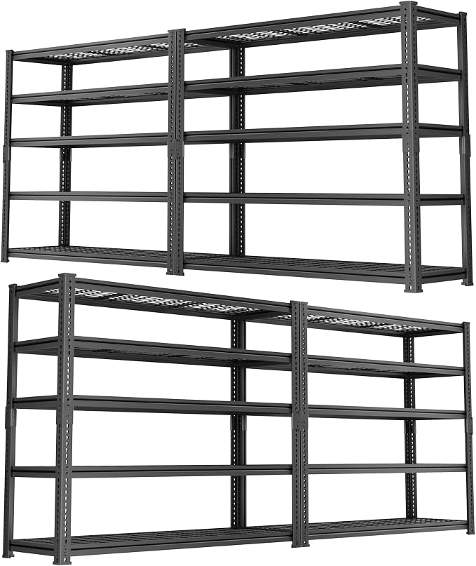 Storage Shelves, Garage Shelving Heavy Duty 2800 LBS Capacity, 5 Tier Utility by Unknown
