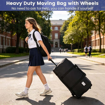 Heavy Duty Moving Bags with Wheels, Waterproof, College Dorm Moving Bags - Image 2