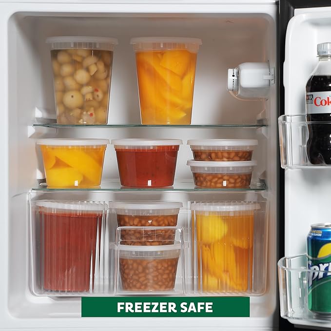 Freshware Food Storage Containers 25 oz Plastic Deli Containers - Image 6