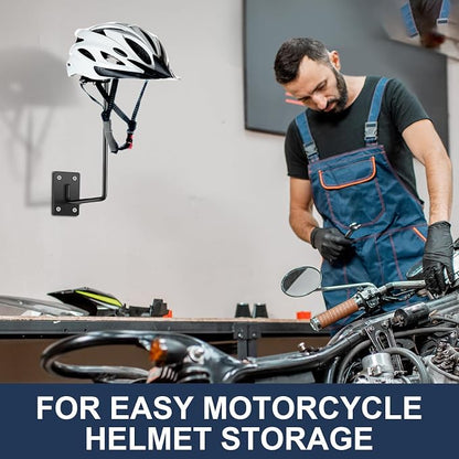 6 Pack Helmet Hanger Wall Mount Motorcycle Helmet Rack Metal Ball Holder - Image 6