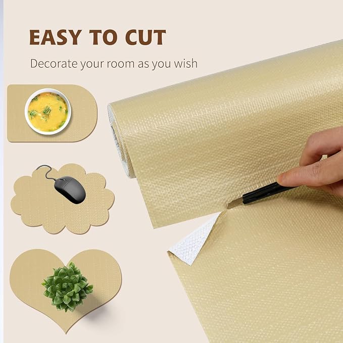 Shelf Liners for Kitchen Cabinets 17.3" W x 354.3" L, Non Adhesive Drawer Liner - Image 7