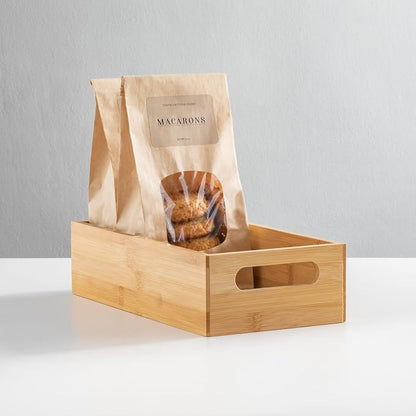 mDesign Bamboo Kitchen Storage Container Bin - Image 8