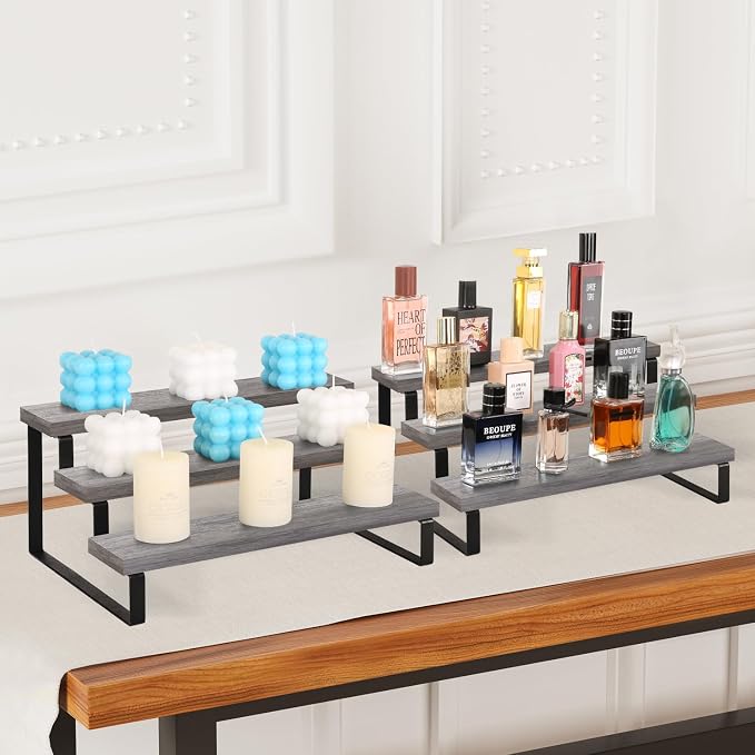 YINMIT Wooden Display Riser Stand, Tiered Perfume and Cologne Organizer Stand - Image 8