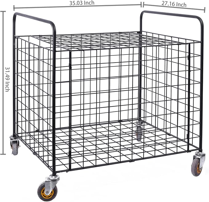 MyGift Professional Gym Metal Multi Sports Ball Storage Cart - Image 4