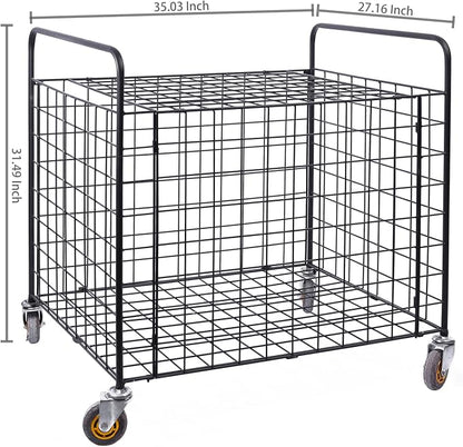 MyGift Professional Gym Metal Multi Sports Ball Storage Cart - Image 4