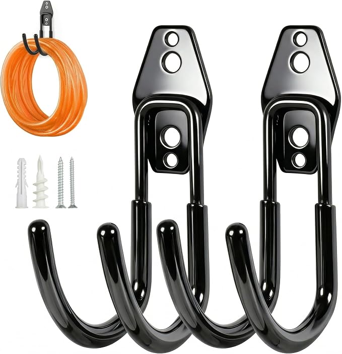 Hose Hanger Wall Mount 2 Pack, Heavy Duty Hose Holder by Unknown