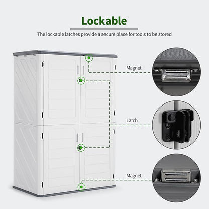 Macrout 50 Cu.Ft Plastic Outdoor Storage Cabinet - Image 5
