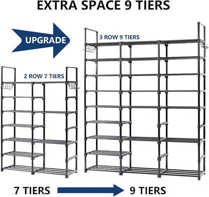 Mavivegue 9-Tier Metal Shoe Rack - Image 8