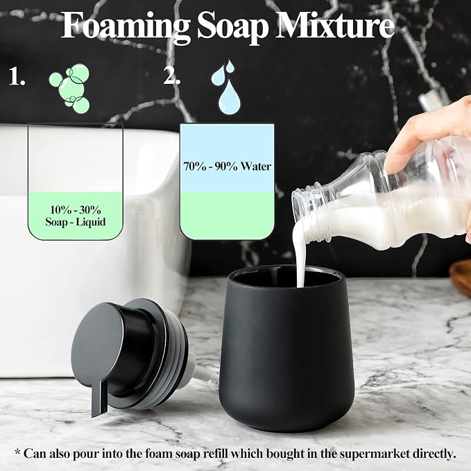 Black Bathroom Accessories Set 3 pcs - Image 3