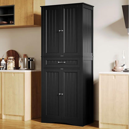 Gizoon 71'' Kitchen Pantry Storage Cabinet, Freestanding Pantry Organizers and - Image 3
