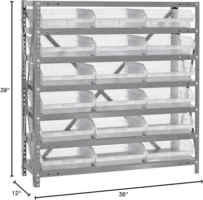 Quantum Storage Systems 1239-109CL Clear-View Sloped Shelving Unit - Image 2