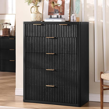 LEYAOYAO Fluted 6 Drawers Dresser by LEYAOYAO-Findtheshiningpointofyourideallife%EF%BC%81