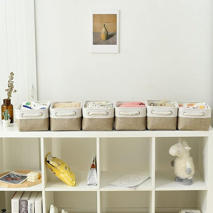 Small Storage Baskets for shelves, Fabric Storage Baskets for closet, - Image 3