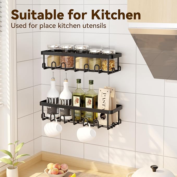 YASONIC Shower Caddy Adhesive, 100% Rustproof Shower Organizer, Large Capacity - Image 7
