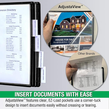 Ultimate Office AdjustaView FastFind 10-Pocket Wall Mounted Reference Display - Image 4