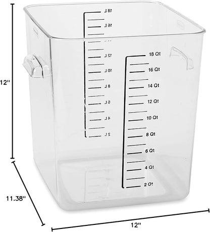 Rubbermaid Commercial Products Plastic Space Saving Square Food Storage - Image 8