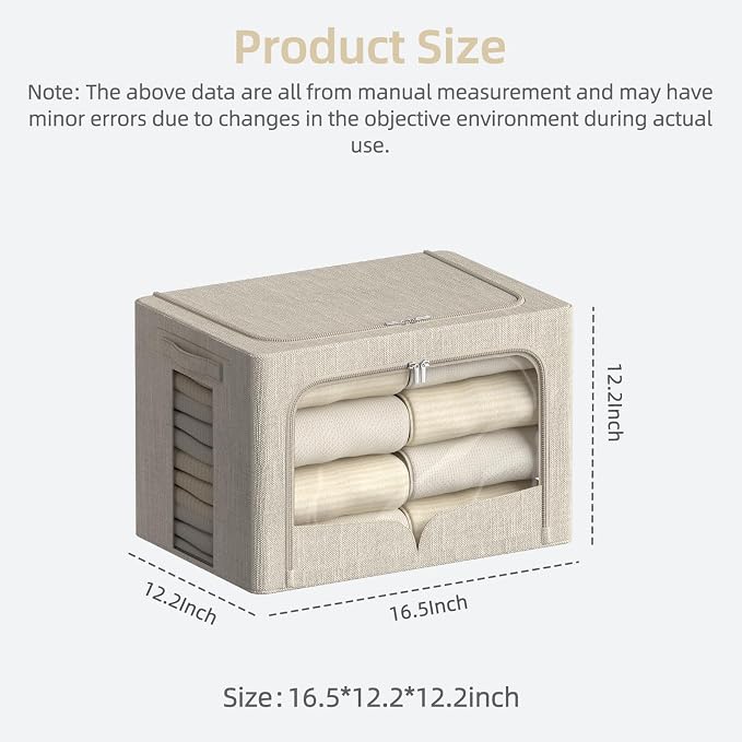 FHSQX 3 Pack Clothes Storage Bins - Image 3