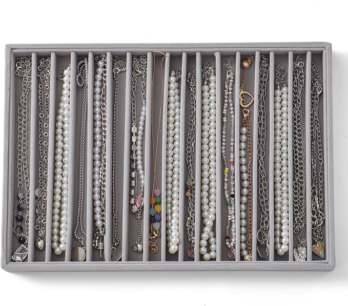 Large Jewelry Organizer for Drawer Insert Velvet Stackable Jewelry Trays for by Unknown