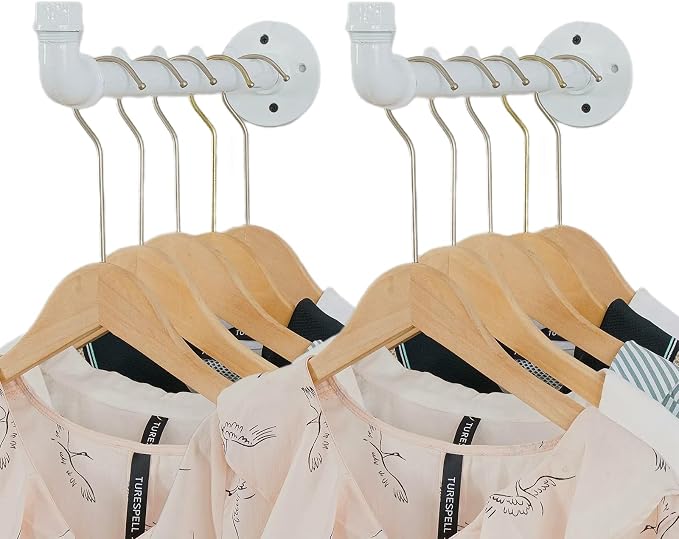 Industrial Wall Pipe Clothing Racks by HOMEYEENG