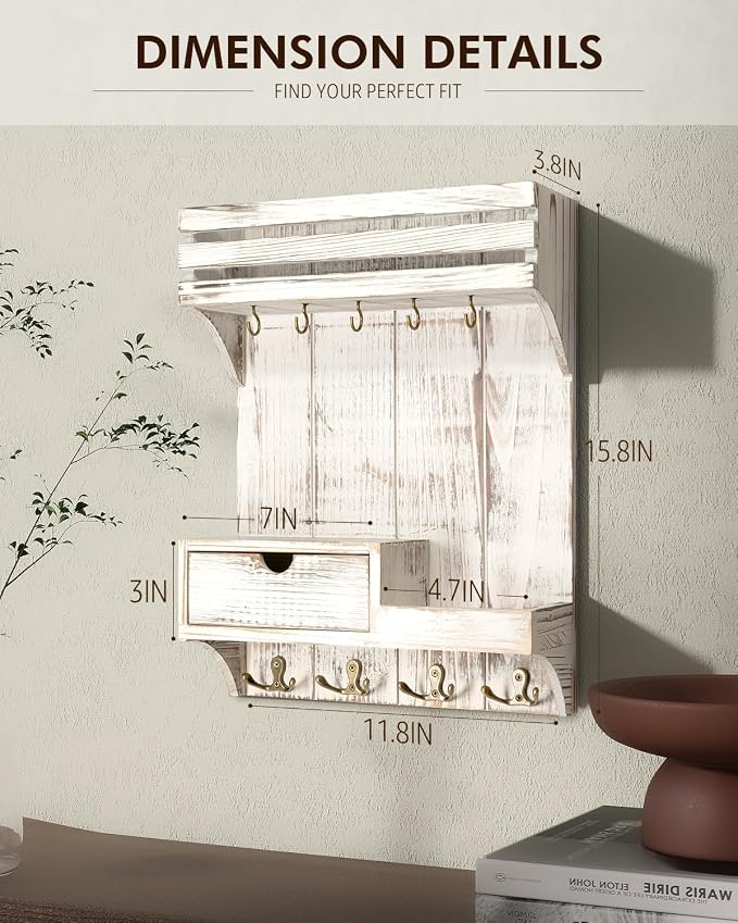 Rebee Vision Farmhouse Key Holder Wall Mount - Image 6