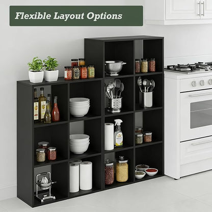 6 Cube Storage Organizer Shelf, Open Cube Bookshelf, Reversible Bookcase - Image 5