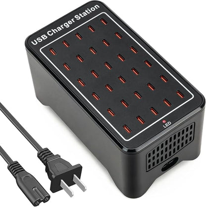 USB C Charger Station 150W, 30 Port USB Charger Block USB Charging Hub by DeBangsi