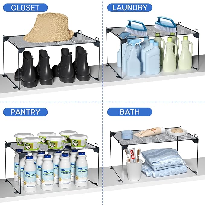 Neudeco Stackable Cabinet Shelf Organizer - Image 7