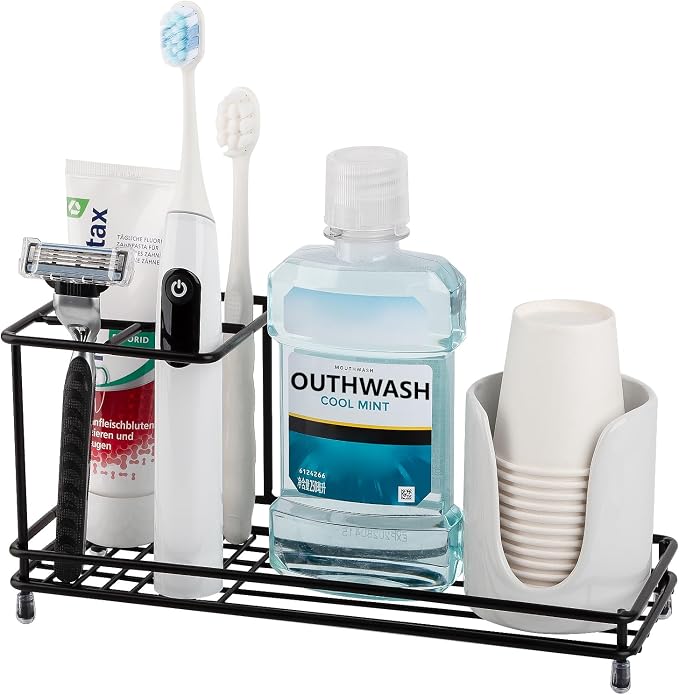 Toothbrush Holders Toothpaste Organizer Bathroom Accessories, 4 Slots, Electric - Image 2