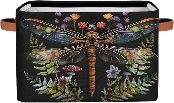 Pardick Basket Storage Bins Animal Dragonfly Rectangle Cube Basket Box Kids by Pardick