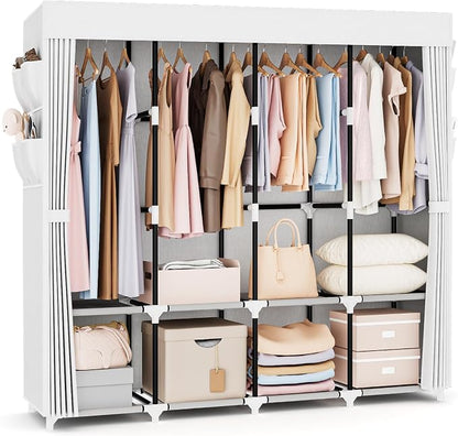 VTRIN Portable Closet for Hanging Clothes 67 Inch Wide Large Capacity Portable by VTRIN