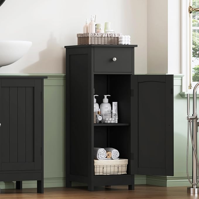 Iwell Bathroom Storage Cabinet, Small Bathroom Floor Cabinet - Image 2