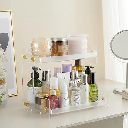 Bathroom Organizer Countertop, 2 Tier Bathroom Counter Organizer Kitchen Spice - Image 3