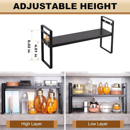 Expandable Narrow Medicine Cabinet Organizer Shelves Wide 3.58”, Metal Counter - Image 4