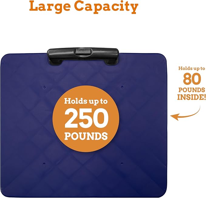 Collapsible Ultra-Slim Pack-N-Roll, 2 Wheel Utility Cart w/Lid Used as Seat up - Image 3