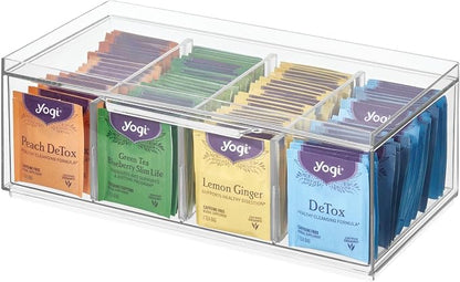 iDesign XL Tea Bag Organizer, 4-Section | by iDesign
