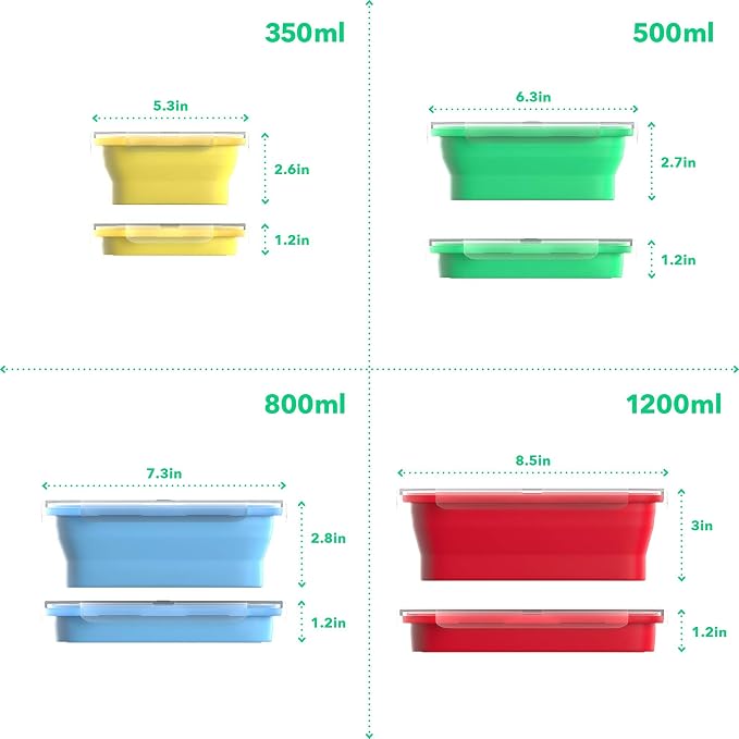 Vremi Silicone Food Storage Containers - Image 2