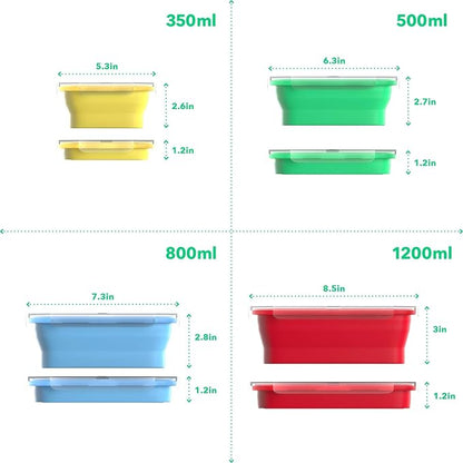Vremi Silicone Food Storage Containers - Image 2