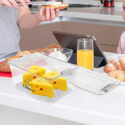 Cheese Holder Food Storage, Airtight Cheese Storage Box - Image 5