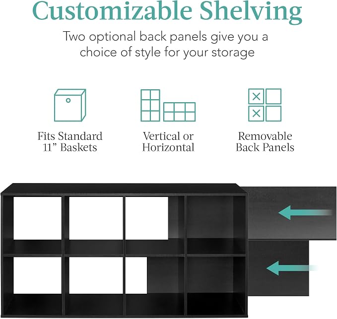 Best Choice Products 8-Cube Storage Organizer, 11in Shelf Opening, Display Shelf - Image 3