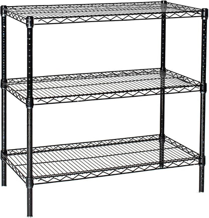 Omega 18" Deep x 48" Wide x 36" High 3 Tier Black Starter Shelving Unit by OmegaProductsCorporation