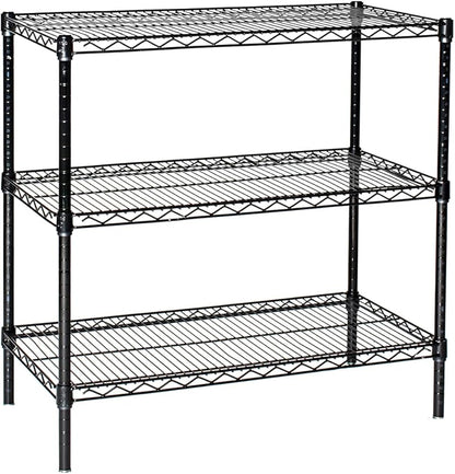 Omega 18" Deep x 42" Wide x 36" High 3 Tier Black Starter Shelving Unit by OmegaProductsCorporation